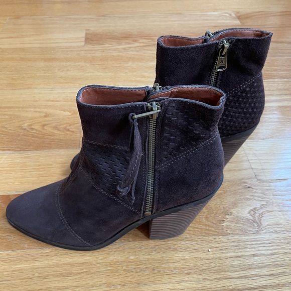 Lucky Brand Brown Suede Bootie - Picture 1 of 4